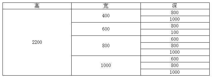 四川低压抽出式开关柜尺寸